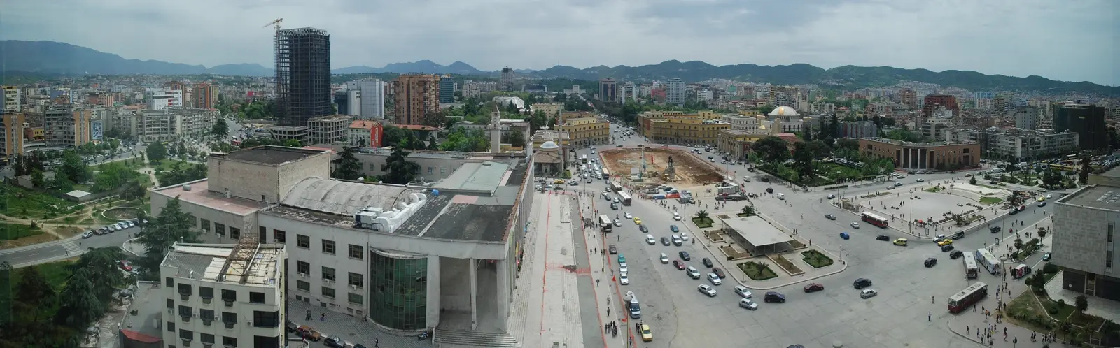 Panoramic view of Tirana, Albania, home of the Genti Car Rental family team